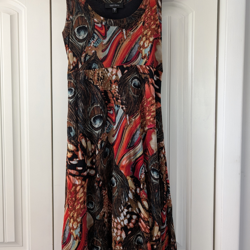 Karen Kane Fun Pattern High Low Dress